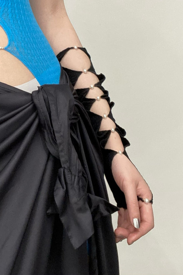 RUI R013-AW20 black long gloves onyx